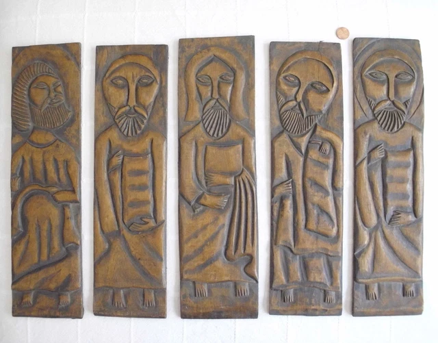 Mid century modern original vintage brutalist Jesus Apostles Disciples