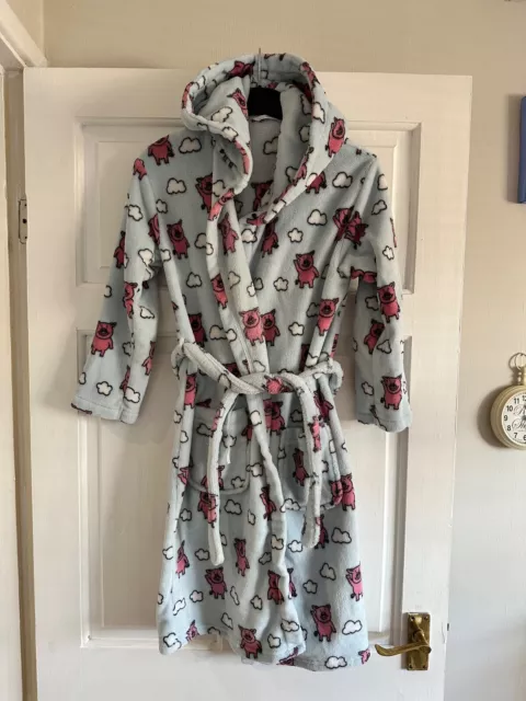 Girls Percy Pig Dressing Gown From Marks And Spencer’s Uk Age 10-11 Yrs