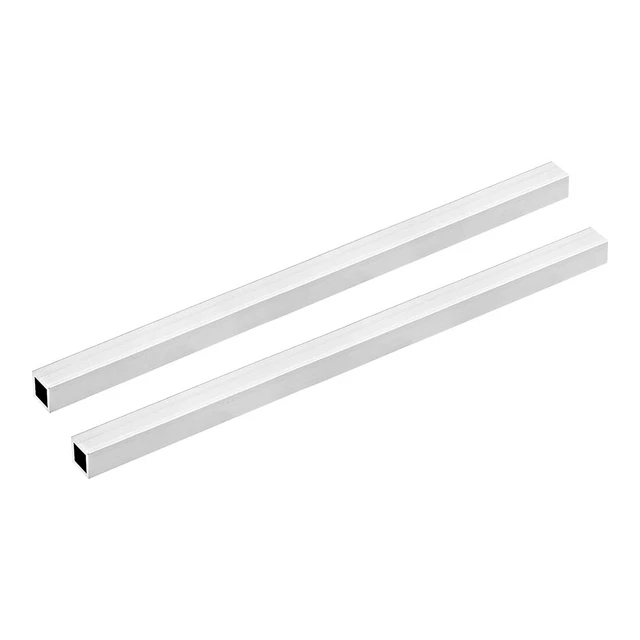6063 Alluminio Rettilinea Tubo Quadrato 15mmx15mmx2mm 300mm Lunghezza 2pz