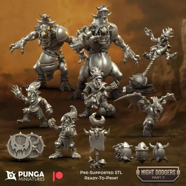 Premium resin Punga Night Goblin Team Blood Bowl Full Team 2