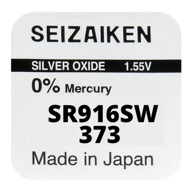 1 x SEIKO SEIZAIKEN SR916SW 373 SILVER OXIDE 1.55V WATCH BATTERY BATTERIES