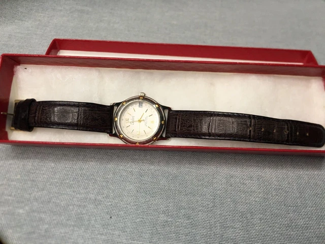 VINTAGE SALVI WATCH 18k gold plated Tachymetre Swiss movt EUR 38