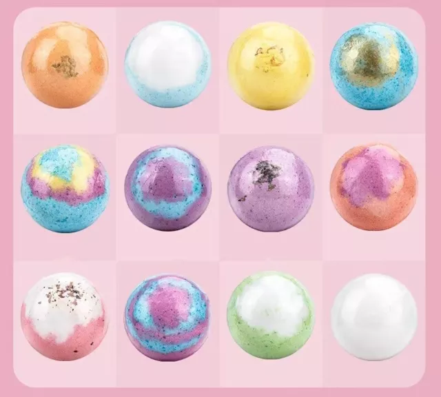 12 Stück Bath Bomb Badesalzkugeln Ätherisches Öl Badebomben Geschenkset 3