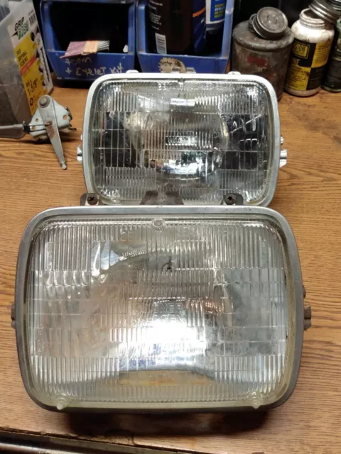 Rectangle Sealed Beam Headlamps Headlights Set of 2 for Chevy Pickup Truck Used