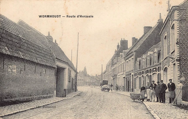 Carte Postale Ancienne Dept 59 Nord - Wormhoudt Route d' Herzeele