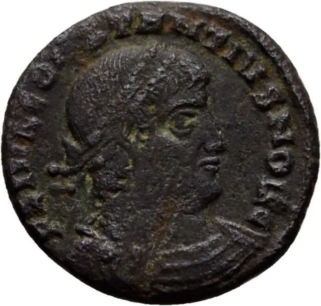 Rom Bronze Thessalonica Constantius II. Follis  16 mm/ 1,7 g  Original  #SEX174