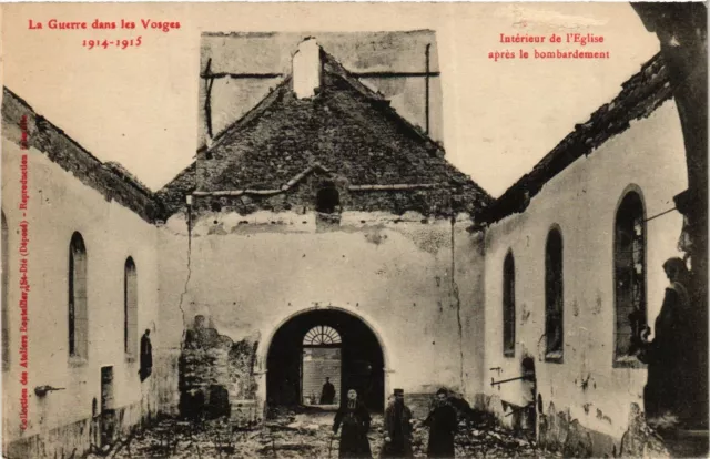 CPA Militaire, Interieur de l'Eglise apres le bombardement (277712)