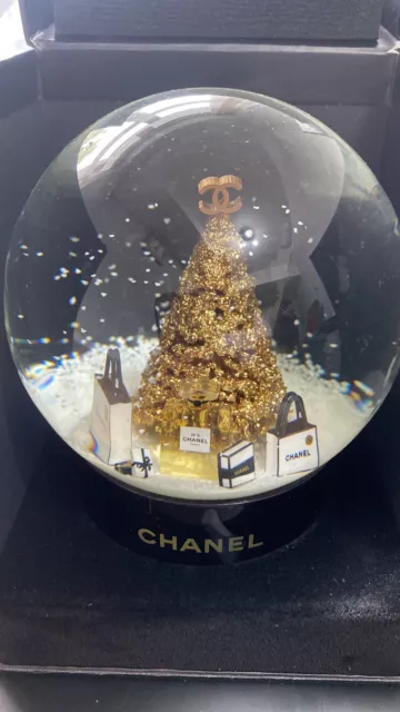 CHANEL Holiday Christmas Tree Snow Globe Ornament +Box ~FAST