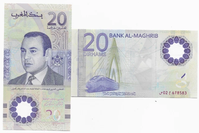 Morocco 20 Dirhams 2019 UNC Commemorative Polymer