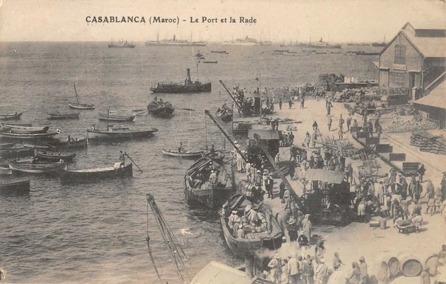 Cpa Maroc Casablanca Le Port Et La Harade