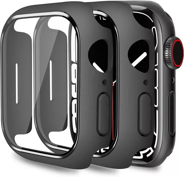 2X Case For iwatch Apple Watch Series 4 5 6 SE 7 8 9 Full Screen Protector Cover