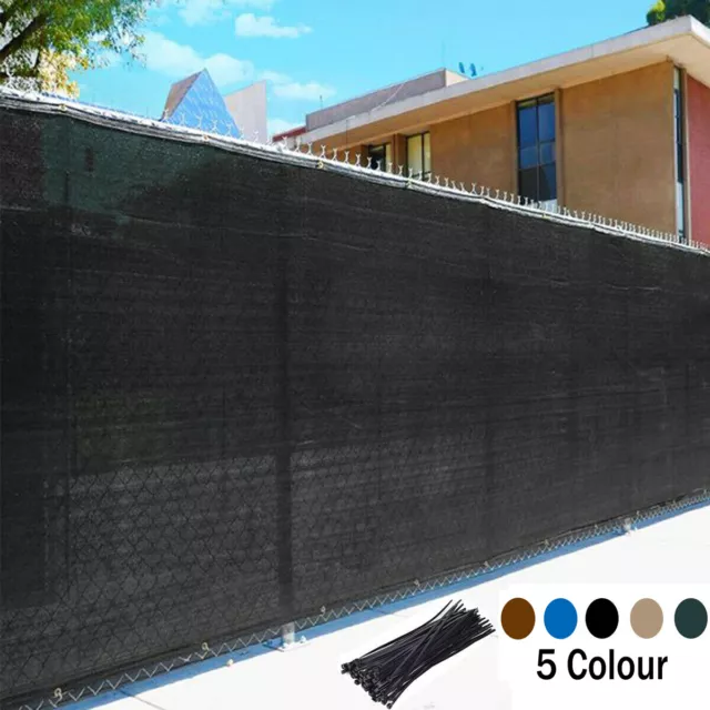 Outdoor Privacy Fence 3' 4' 5' 6' 8' Garden Shade Mesh Net Windscreen Heavy Duty 2