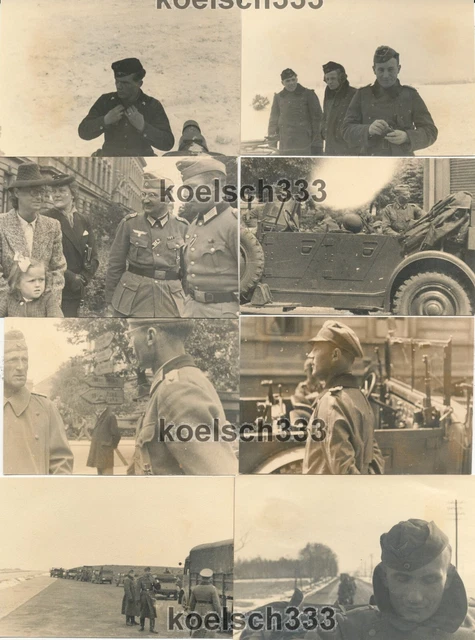8 FOTOS ARTILLERIE Reg. 88 Ostfront Russland Offiziere Soldaten PKW