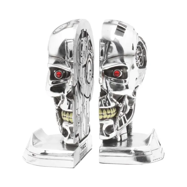 T-800 Terminator 2 Judgement Day T2 Head Bookends Nemesis Now Official 18.5cm