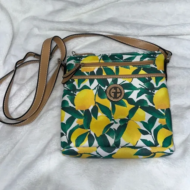 Giani Bernini Saffiano Leather Lemon Crossbody