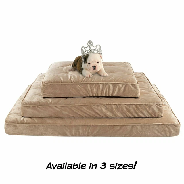 Memory Foam Pet Dog Bed 4 Inches Thick Removable Washable Plush Cover Comfy