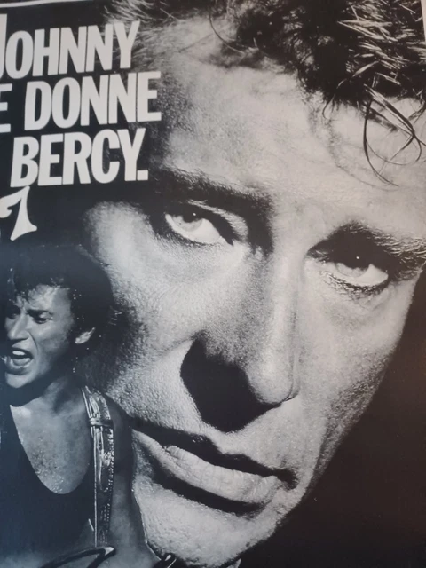 Poster Affiche Johnny Hallyday Concert - Années 80 - Vintage