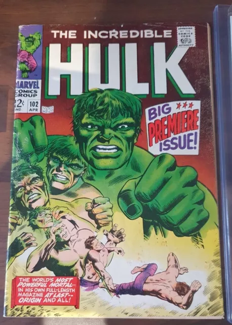 Incredible Hulk #102 Big Premiere Issue Marvel Comics (1968)