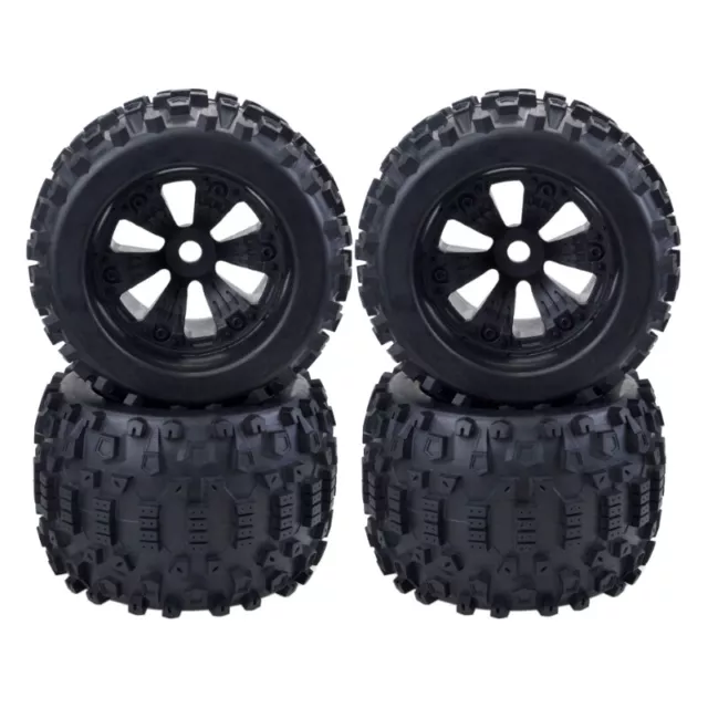 4PCS 170mm Wheel Rim & Tires for 1/8 Monster Truck  E-MAXX Savage Racing RC Car 2