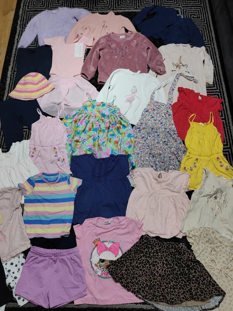 #725💜 Huge Bundle Of Girls Clothes 4-5years GEORGE NEXT H&M M&S PRIMARK PROVORA