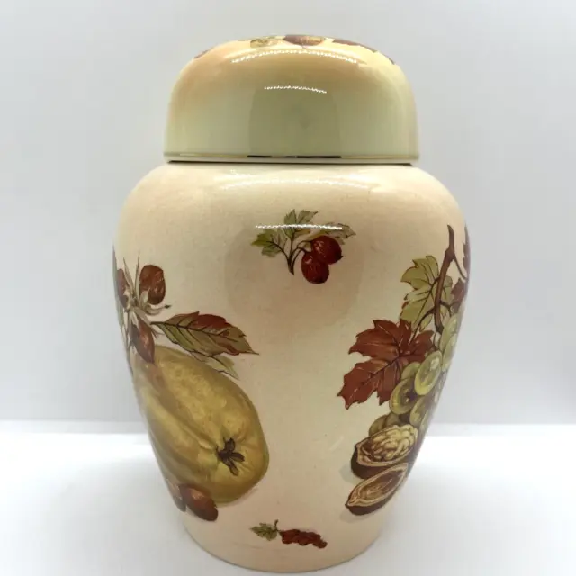 Royal Worcester Palissy Royale Collection Obst Ingwer Glas Urne Vase Topf Ornament 6