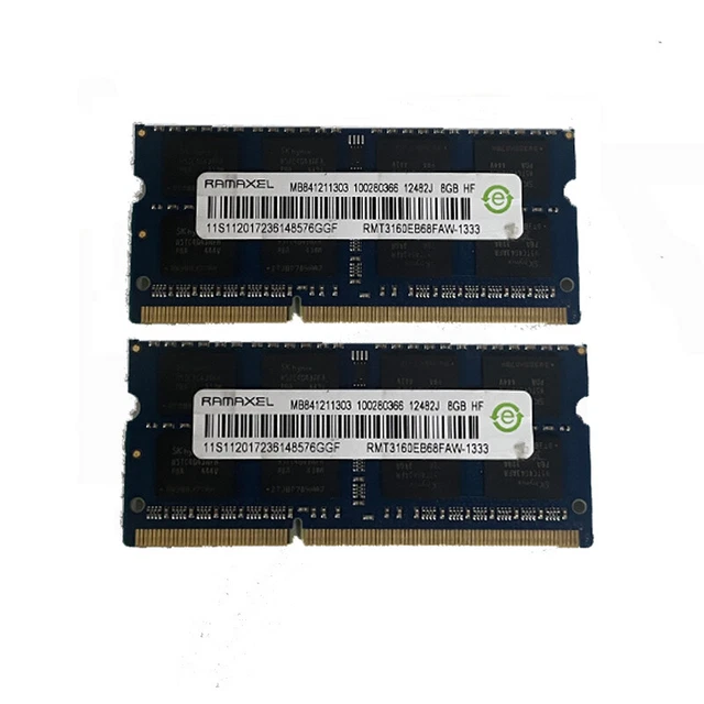 Barrette RAM RAMAXEL 1 Go DDR3 1066 MHz PC3-8500U - Modèle RMR1810EF48E7W-1066, Occasion Fonctionnelle, Garantie 6 Mois