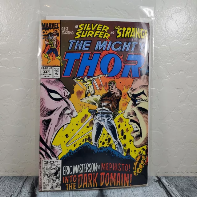 Marvel Comics The Mighty Thor #443 Vol. 1 1992 Silver Surfer, Vintage Comic Book