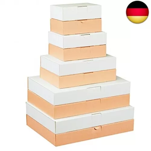 25x Maxibriefkartons 180x130x45mm Weiß Größe und Menge wählbar Versandkarton War