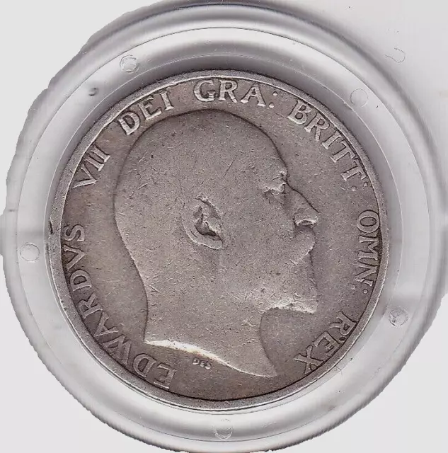 1907    King  Edward  VII   Shilling  (1/-)  Silver (92.5%) Coin