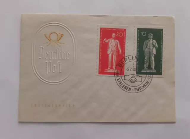 FDC DDR 1960 Lenin- und Thälmann-Denkmäler MiNr. 772 - 773