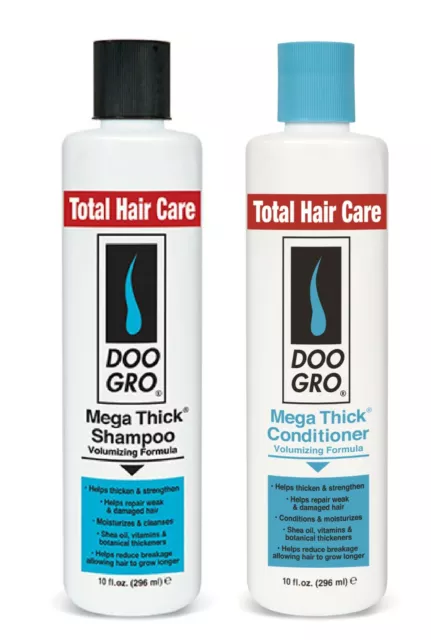 Doo Gro Mega Épais Volume Formule Shampoing & Revitalisant 296ml Chaque