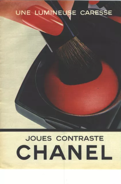 PUBLICITE ADVERTISING  1982  CHANEL cosmétiques pour joues contraste