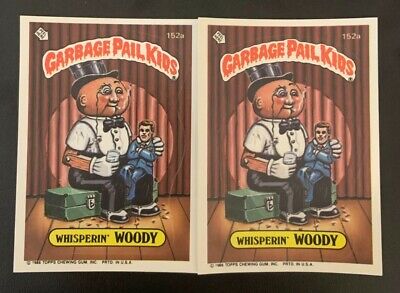 X2 1986 Garbage Pail Kids GPK 4th Series 152a Whisperin Woody