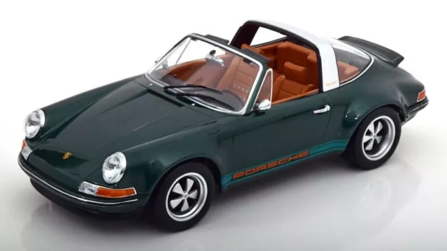 Modellino Auto Statico Porsche Singer 911 Targa Verde Scala 1/18 Kk-Scale