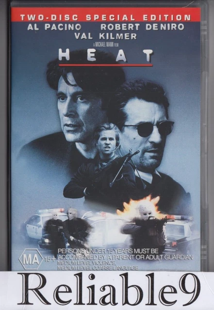 All Pacino+Robert De Niro+Val Kilmer- Heat Special 2DVD+Special features R4 AUS