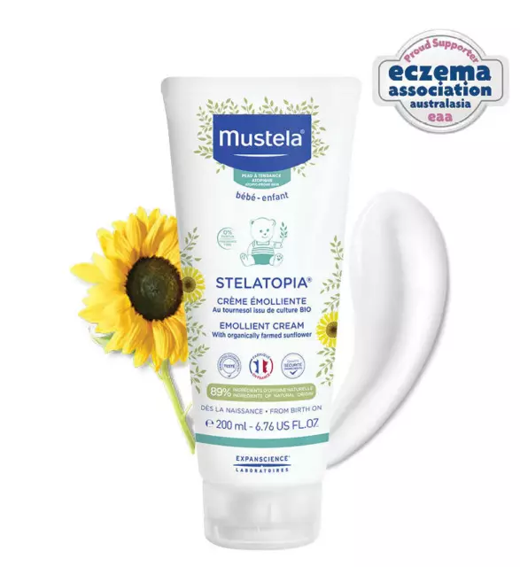 Mustela Stelatopia Emollient Cream 200g for Eczema and Extremely Dry Baby Skin