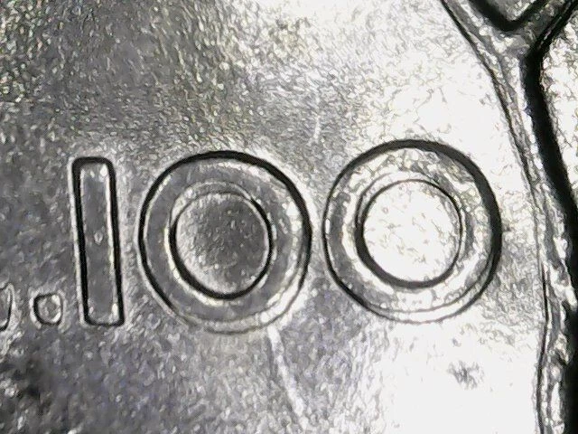 100 Lire 1979 Sdoppiamento Del Profilo Al Dritto E Del Valore Al Rovescio [Y142]