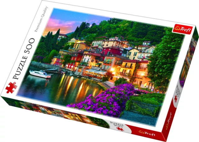 Trefl 500 Piece Adult Large Lake Como Italy Night Lights Hillside Jigsaw Puzzle