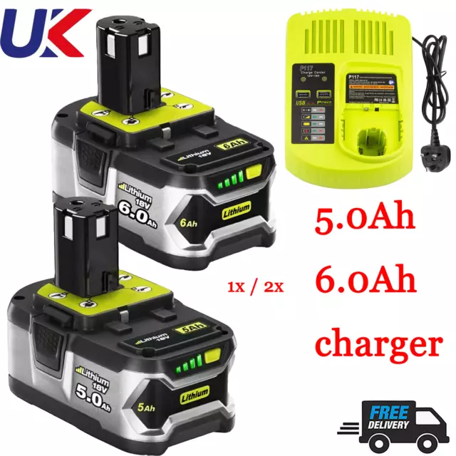 RYOBI RC18150 & RB18L50 Battery & Charger Kit RBC18L50 ( RC18150-150 ) 5ah  £124.95 - PicClick UK