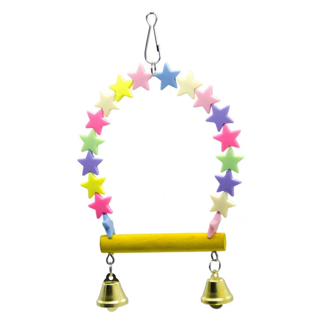 Natürliche Holz Papageien Schaukel Spielzeug Vögel Barsch Hanging Swings Cage