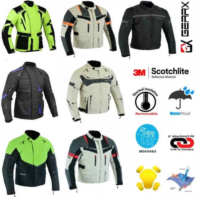 Chaqueta Motocicleta Impermeable de Todos los Climas Protector Abrigo Ce Armours