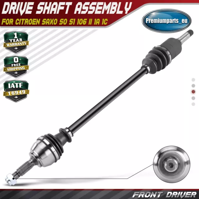 Drive Shaft Front Right for Citroen Saxo S0 S1 106 II 1A 1C 32737G VKJC4429 New