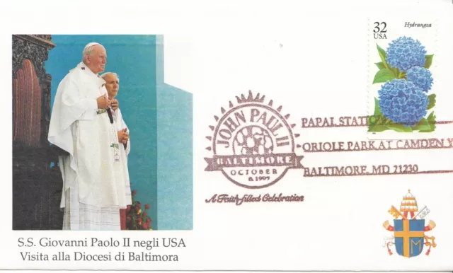 FDC " Papst Reise nach Baltimore USA 1995 " (3404)