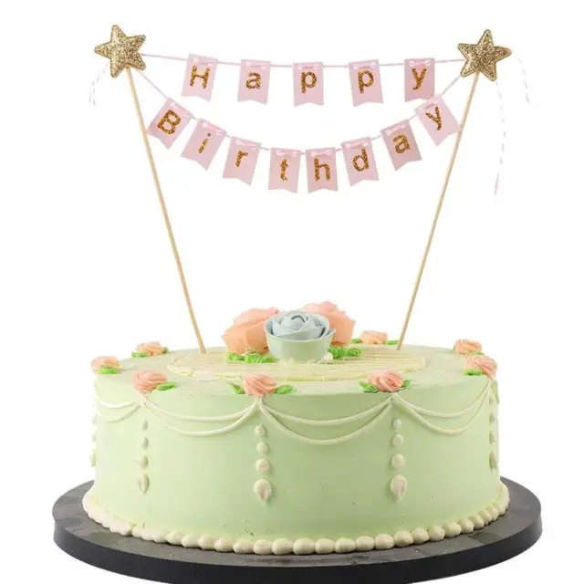 1 pieza con alfabetos de pastel de feliz cumpleaños decoración de pasteles