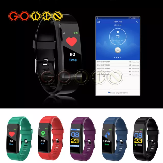 Bluetooth Waterproof physical Smart Watch Activity Tracker Wrist Band Bracelet 3