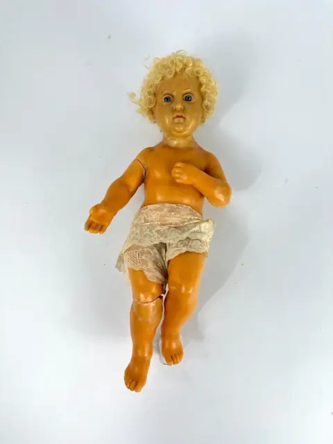Antikes Großes Fatschenkind Wachs Christkind 50 cm Prager Jesulein Kind Figur