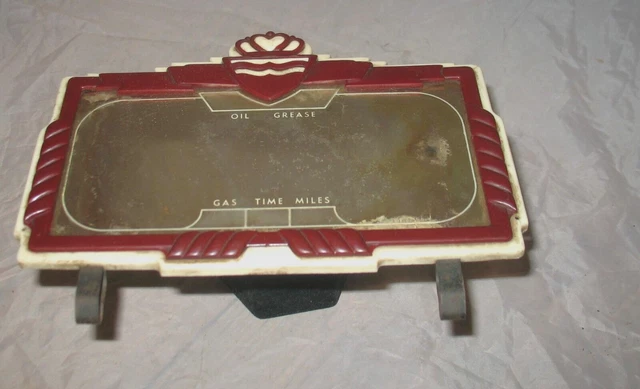 Vintage Magna Royal Crown Vanity Visor Service Record Mirror Rat Rod