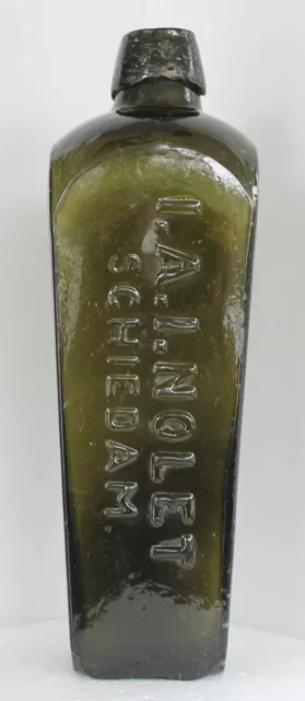 DARK OLIVE GREEN I.A.I. NOLET SCHIEDAM Gin Bottle