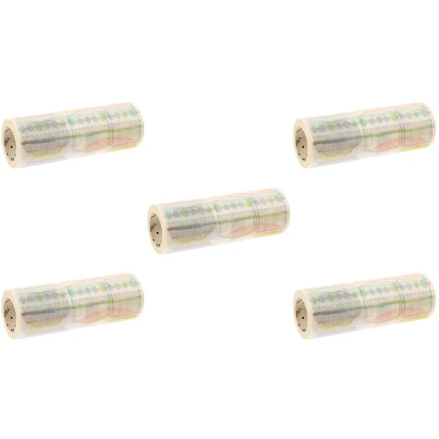 5 rollos álbum de recortes hágalo usted mismo artesanía hágalo usted mismo cinta de papel decorativa washi cinta