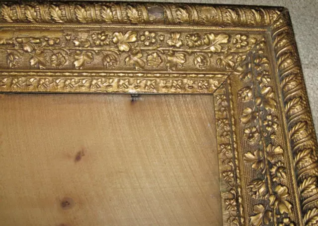 Ornate Antique Wooden Gesso Frame  Gold Gilt FITS 10X12" photo 16 X18 "